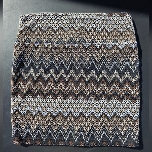 Wet Seal Knit Zigzag Pattern Mini Skirt Y2K Size Medium